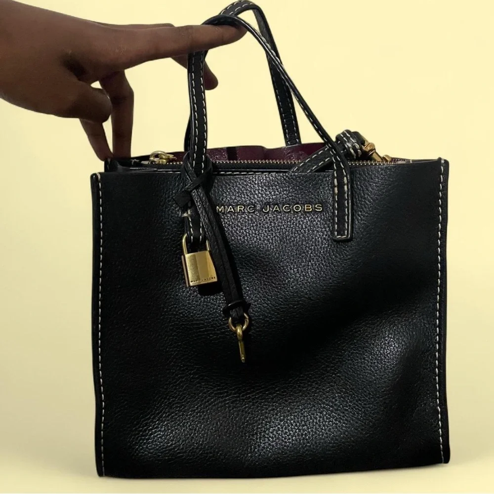 Marc Jacobs Black Leather Tote Bag - Picture 1 of 7